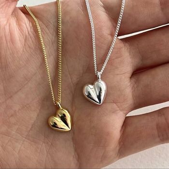 Sterling Silver Heart Pendant Necklace, 2 of 5