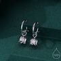 Sterling Slilver Lily Of The Valley Huggie Hoop Earrings, thumbnail 1 of 10