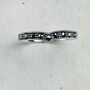 Sterling Silver Marcasite Wishbone Ring, thumbnail 4 of 6