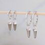 The En Pointe Smoky Quartz Earrings, Silver, thumbnail 6 of 8