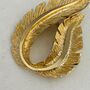 Genuine 1960s Goldplated Leaf Brooch, thumbnail 5 of 6