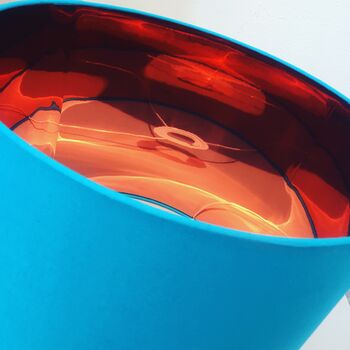 Turquoise Blue Drum Lampshade, 8 of 9