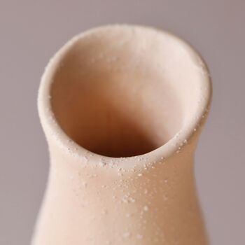 Peach Textured Ceramic Bud Vase, H14cm, 2 of 4