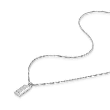Small Ingot Men's Necklace Stainless Steel, 6 of 7