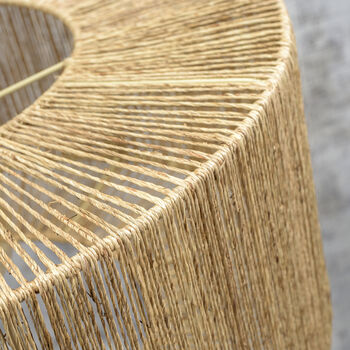 Hessian Drum Pendant Shade | Natural Jute Ceiling Light, 3 of 4