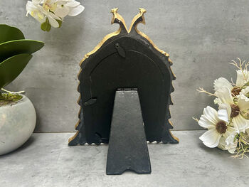 Aged Gold Coloured Peacock Photo Frame – 6x4 Inch Freestanding, 11 of 12