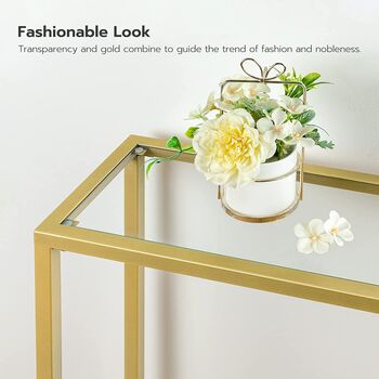 Tempered Glass Console Table Hallway Display Table, 2 of 8