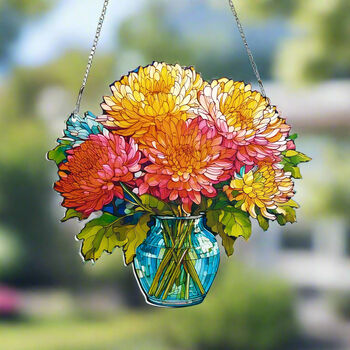 Chrysanthemums Birth Flower Suncatchers November, 3 of 4