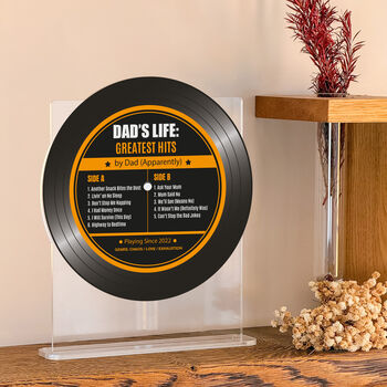 Funny Grandad Vinyl Record Plaque, Personalised Father’s Day Grandpa Gift, Classics Acrylic Sign, 3 of 5
