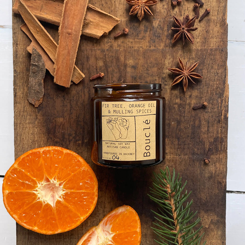Fir Tree, Orange Oil And Mulling Spices Winter Candle, 1 of 8