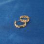 Gold Chain Hoops, Small Minimalistic Hoops, thumbnail 5 of 7