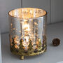 Gold Christmas Tree Tea Light Holder, thumbnail 1 of 4