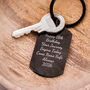 Star Map Memorable Date Dog Tag Keyring, thumbnail 7 of 9