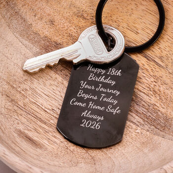 Star Map Memorable Date Dog Tag Keyring, 7 of 9