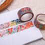 Multi Coloured Floral Washi Tape Roll Eco Friendly Paper Masking Tape, thumbnail 1 of 2