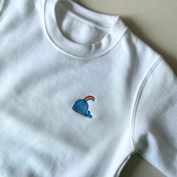 Children's Personalised Embroidered Whale Sweatshirt, 2 of 5