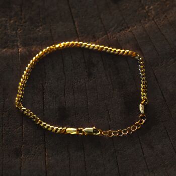 Gold Plated Miami Cuban Bracelet Chain For Men, 5 of 6