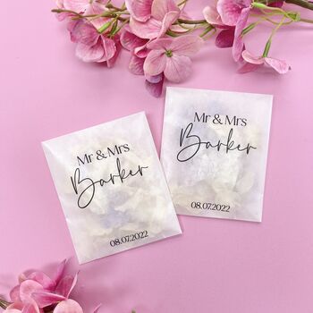 Wedding Confetti Bags | Personalised Glassines, 3 of 5