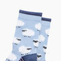 Sheep Fluffy Bamboo Socks In Blue, thumbnail 2 of 4
