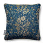 Luxury Heavy Linen Blend Cushion Spring Navy And Gold Floral, thumbnail 1 of 4