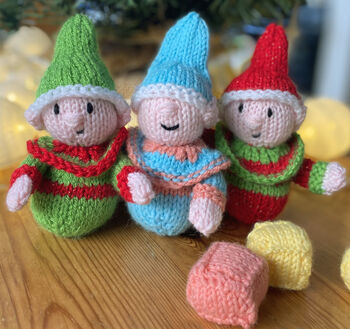 Angels And Elves Christmas Minis Knitting Pattern, 2 of 4