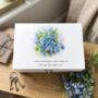 Personalised Forget Me Not Design Memory Box Three Sizes 22cm | 27cm | 30cm, thumbnail 2 of 10