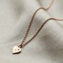 9ct Gold Mini Heart Initial Birthstone Necklace, thumbnail 1 of 6