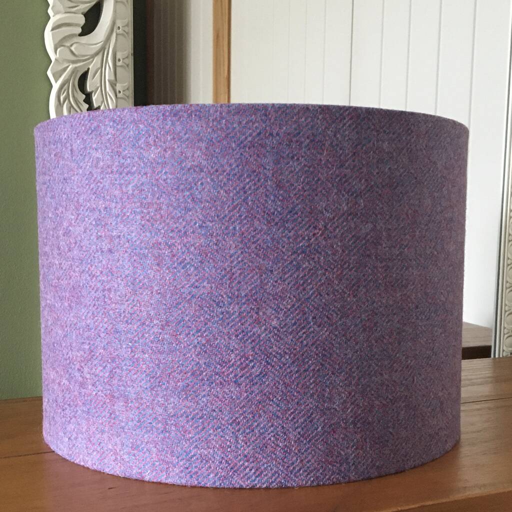 purple tweed lampshade