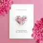 Personalised Floral Wedding Origami Heart Card, thumbnail 8 of 12