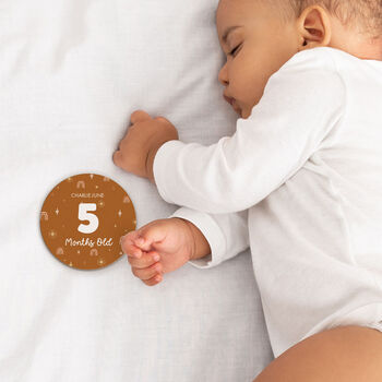 Personalised Boho Rainbows Design Milestone Disc, 3 of 9