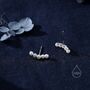 Genuine Freshwater Pearl Curved Bar Earrings, thumbnail 6 of 11