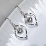 Sterling Silver Twisted Heart Earrings, thumbnail 2 of 5