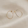 Recycled 9ct Gold Free Formed Organic Oval Earrings, thumbnail 1 of 3