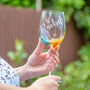 Personalised Floral Rainbow Wine Glass, thumbnail 2 of 3