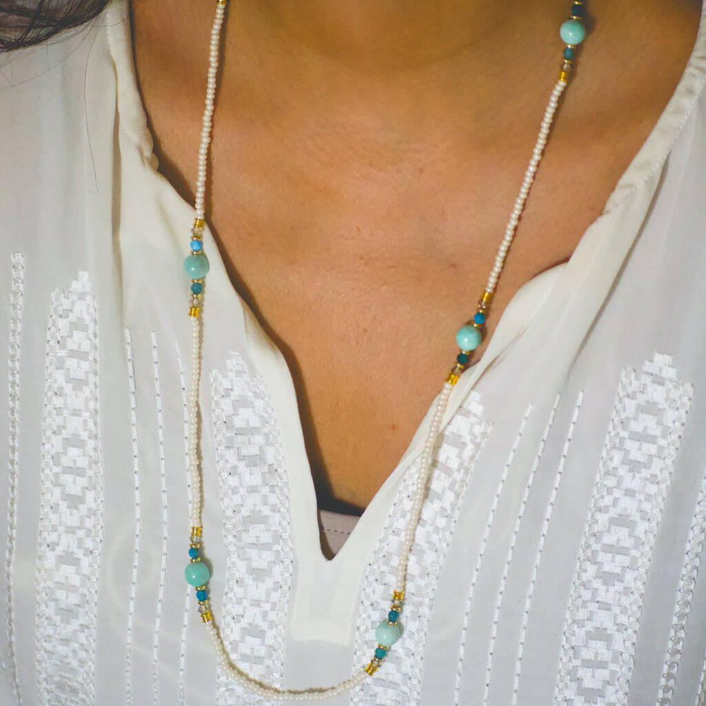 Amazonite Beaded Necklace – MAYAMAR