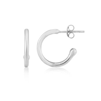 Manhattan Sterling Silver Hoop Earrings, 3 of 6