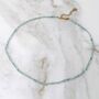 Green Aventurine Skinny Gemstone Beaded Necklace, Lighter Hue, thumbnail 4 of 7