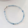 Aquamarine Semi Precious Gemstone Bracelet, thumbnail 1 of 8