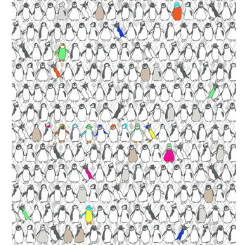 'Penguins On A Lineup' Giclee Print, 3 of 5