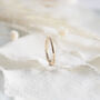 Star Engraved Rounded Ring Band In Solid Gold, thumbnail 5 of 10