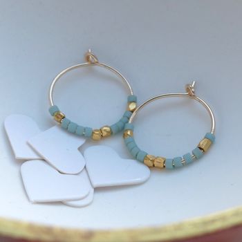 Petite Fair Trade And Ocean Inspired Bead Hoop Earrings, 9 of 11