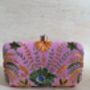 Pink Embroidered Clutch Bag, thumbnail 3 of 11