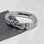 Personalised Men's Woven Steel Infinity Knot Bracelet, thumbnail 4 of 4