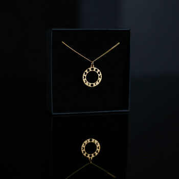 Moon Phase Necklace, Sterling Silver, 24ct Gold Vermeil, 4 of 11