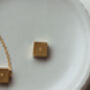 Square Pendant Initial Necklace Gold Vermeil / Sterling Silver, thumbnail 2 of 3