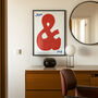 You And Me Hand Painted Typography Wall Art Print, thumbnail 5 of 8