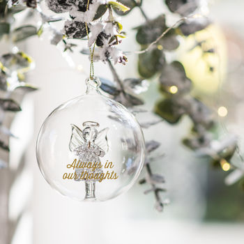Personalised Angel Glass Bauble, 5 of 6