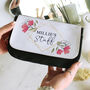 Personalised Pink Floral Make Up Bag Gift, thumbnail 1 of 2