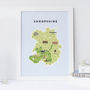 Map Of Shropshire Print, thumbnail 1 of 2