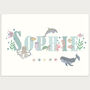 Floral Personalised Under The Sea Name Print, thumbnail 4 of 5